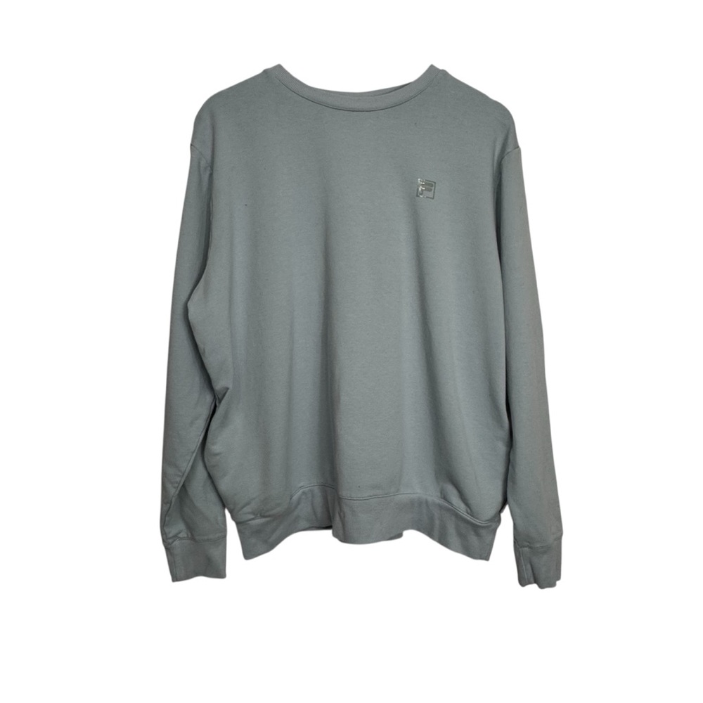 Women's FILA Crewneck Sweatshirt Blue Fog Side Seam Pockets XXL